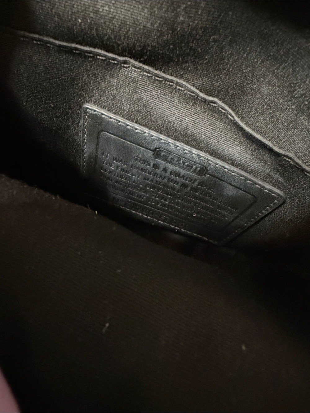 COACH Signature Heritage Shoulder Bag Black Navy - Picture 6 of 10
